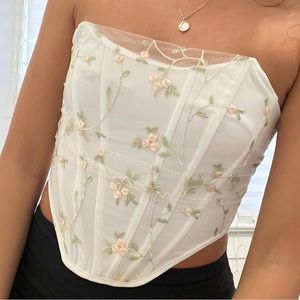 NWOT Shein Floral Corset Top